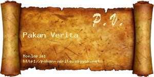 Pakan Verita névjegykártya